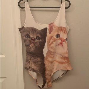 Eivil Kitten Print Swimsuit